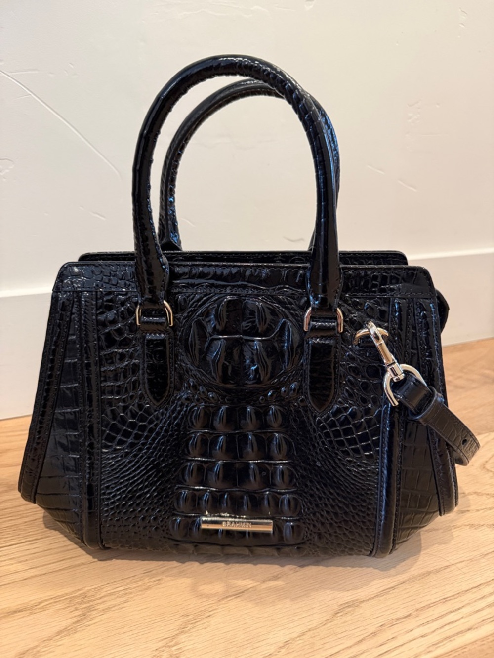 Brahmin small Arden black Melbourne leather bag